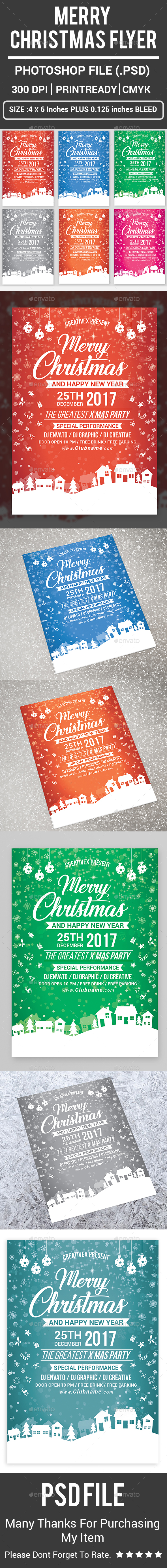 Merry Christmas Flyer - Clubs & Parties Events