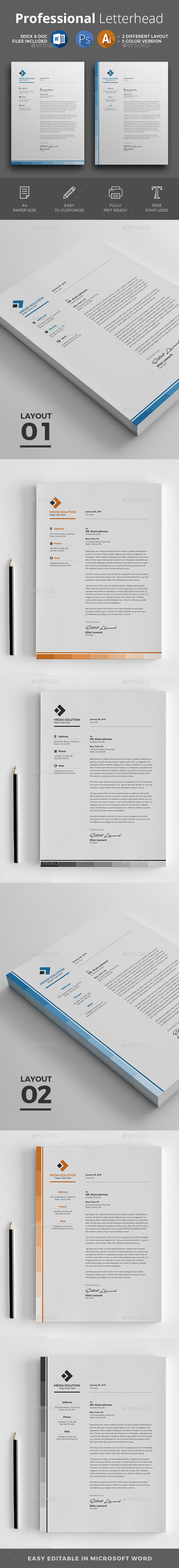 Letterhead - Stationery Print Templates