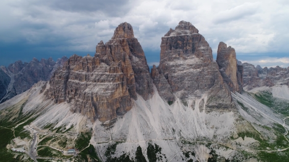 National Nature Park Tre Cime In the Dolomites Alps. Beautiful Nature of Italy. alt