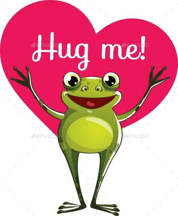 GraphicRiver Cartoon Frog Ready for a Hugging 20926411 GraphicRiver Cartoon Frog Ready for a Hugging 20926411