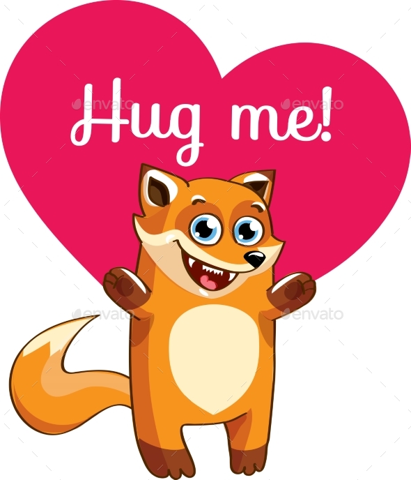GraphicRiver Cartoon Fox Ready for a Hugging 20926414 GraphicRiver Cartoon Fox Ready for a Hugging 20926414