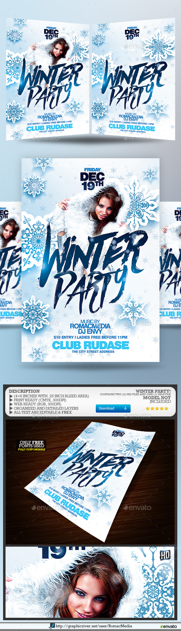 Winter Party Flyer - Clubs & Parties Events