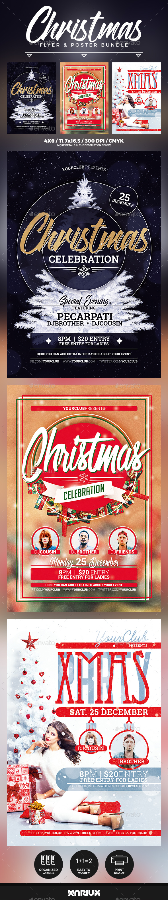 Christmas Flyer & Poster Bundle - Events Flyers