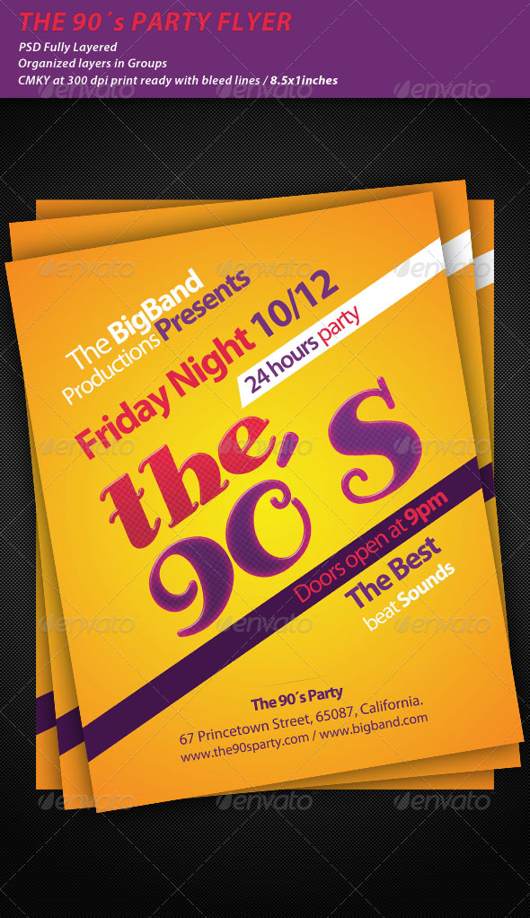 The 90´s Party Flyer