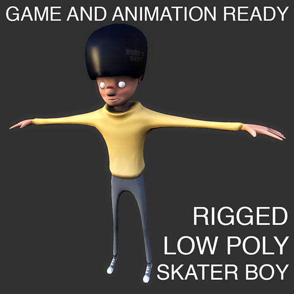 Low poly skater - 3Docean 20929430