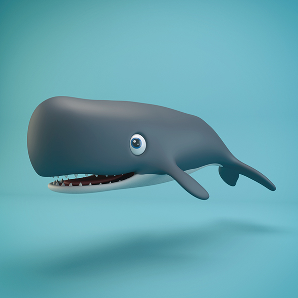 Cartoon Whale - 3Docean 20929560