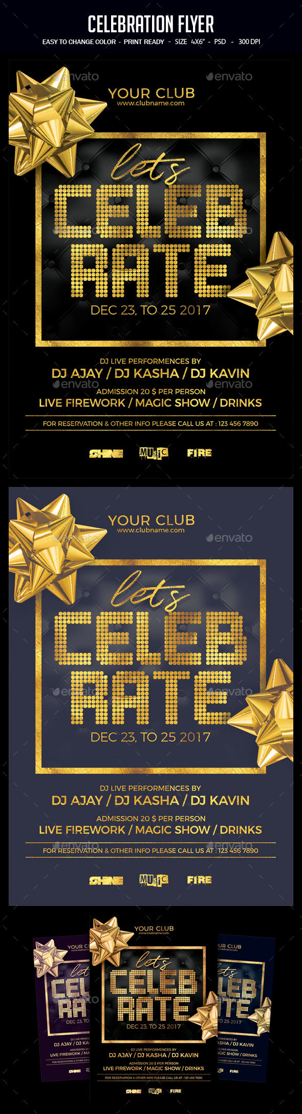 Celebration Flyer - Clubs & Parties Events