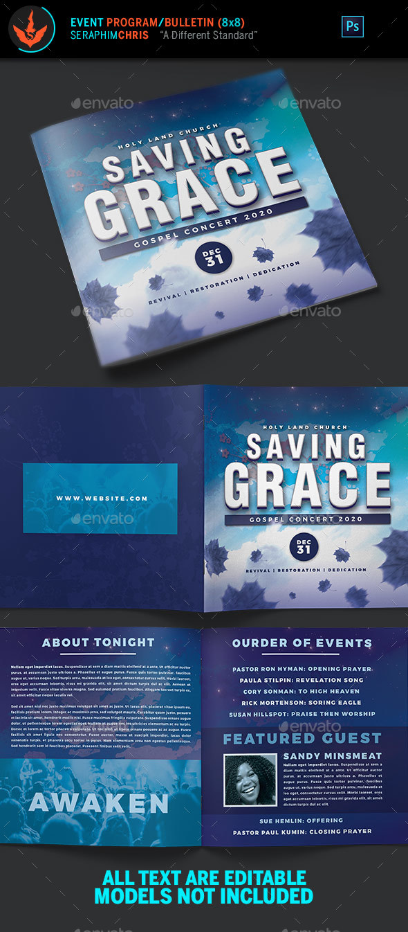 Gospel Concert Program Template - Informational Brochures