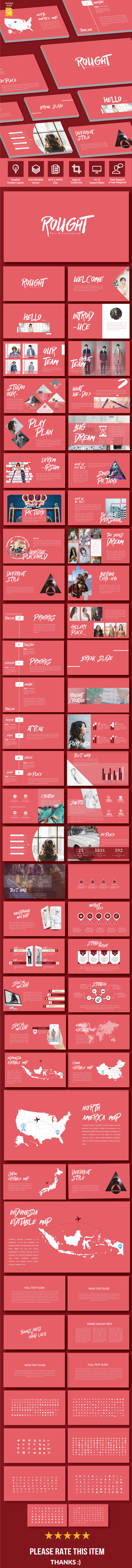 Rought - Google Slide Multipurpose Template - Google Slides Presentation Templates