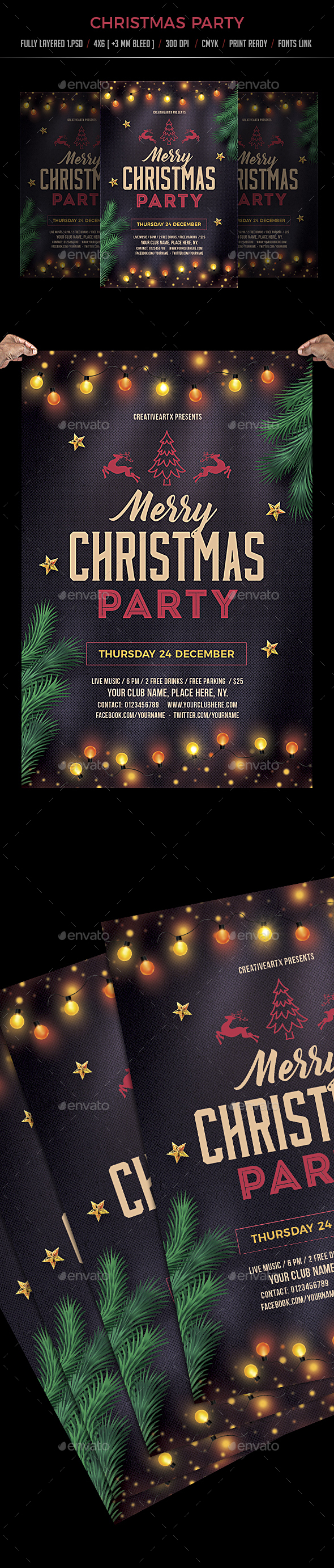 Christmas Party - Flyers Print Templates