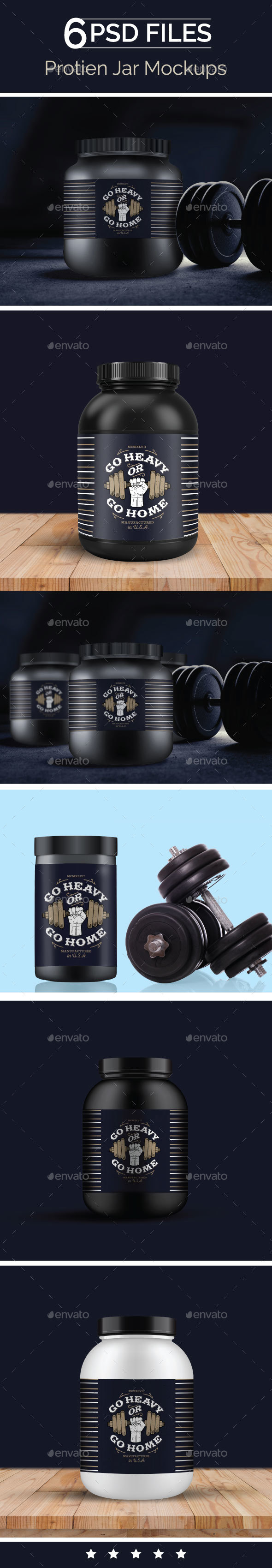 Protein Container, Supplement bottle Mock Up - Food and Drink Packaging