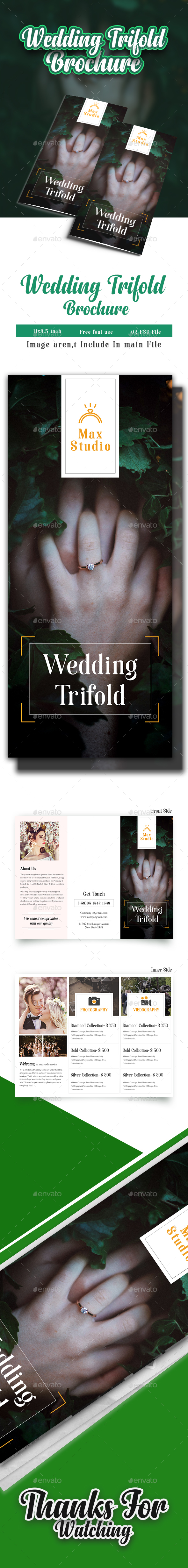 Wedding Trifold Brochure - Brochures Print Templates