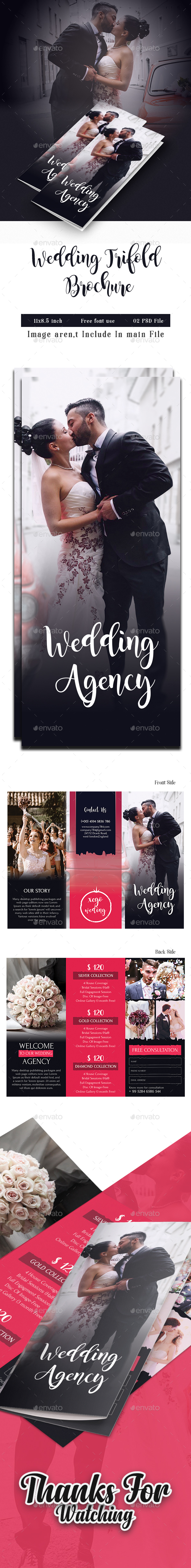 Wedding Photography Trifold - Brochures Print Templates