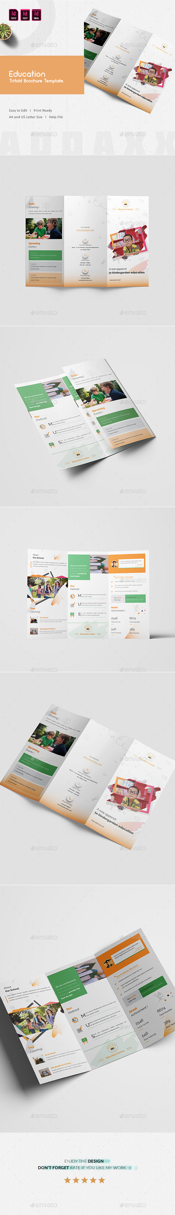 Education Trifold Brochure Template - Informational Brochures