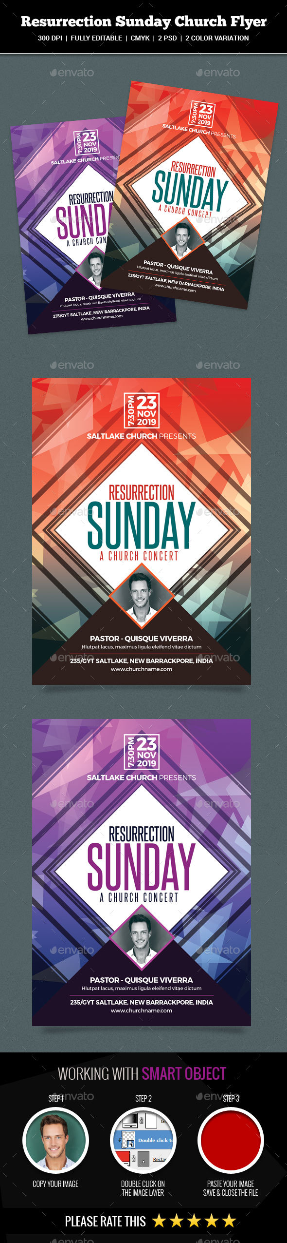 Resurrection Sunday Church Flyer - Church Flyers