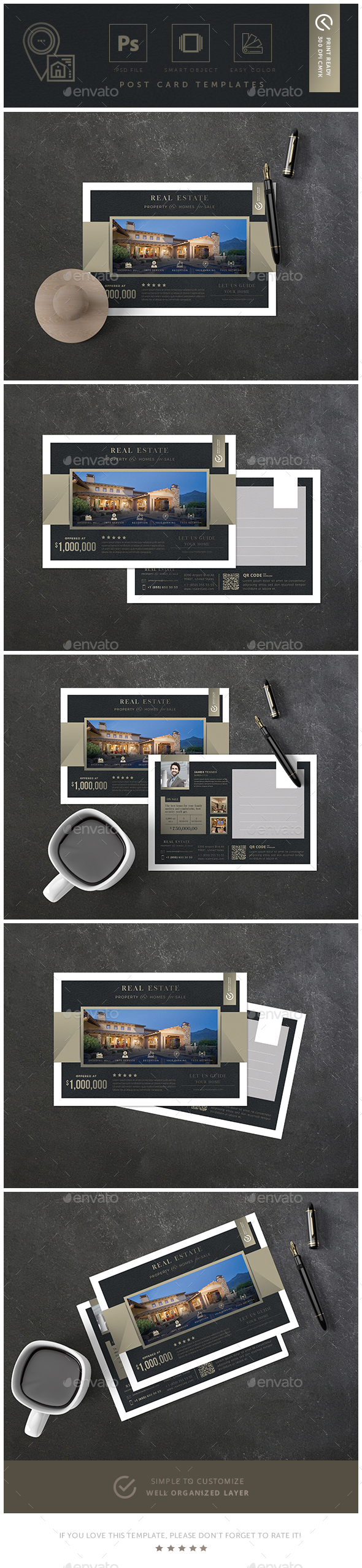 Realty - Real Estate Post Card Templates - Cards & Invites Print Templates