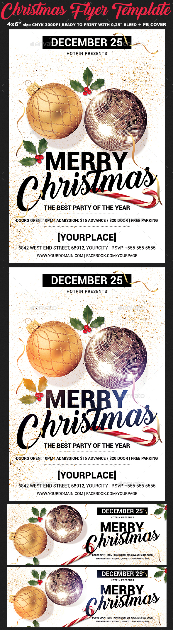 Christmas Flyer Template - Flyers Print Templates
