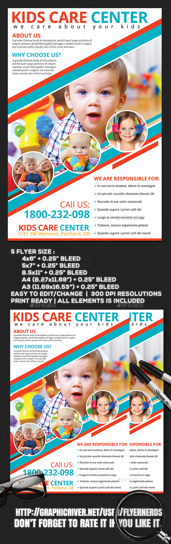 Kids Care Center Flyer - Commerce Flyers