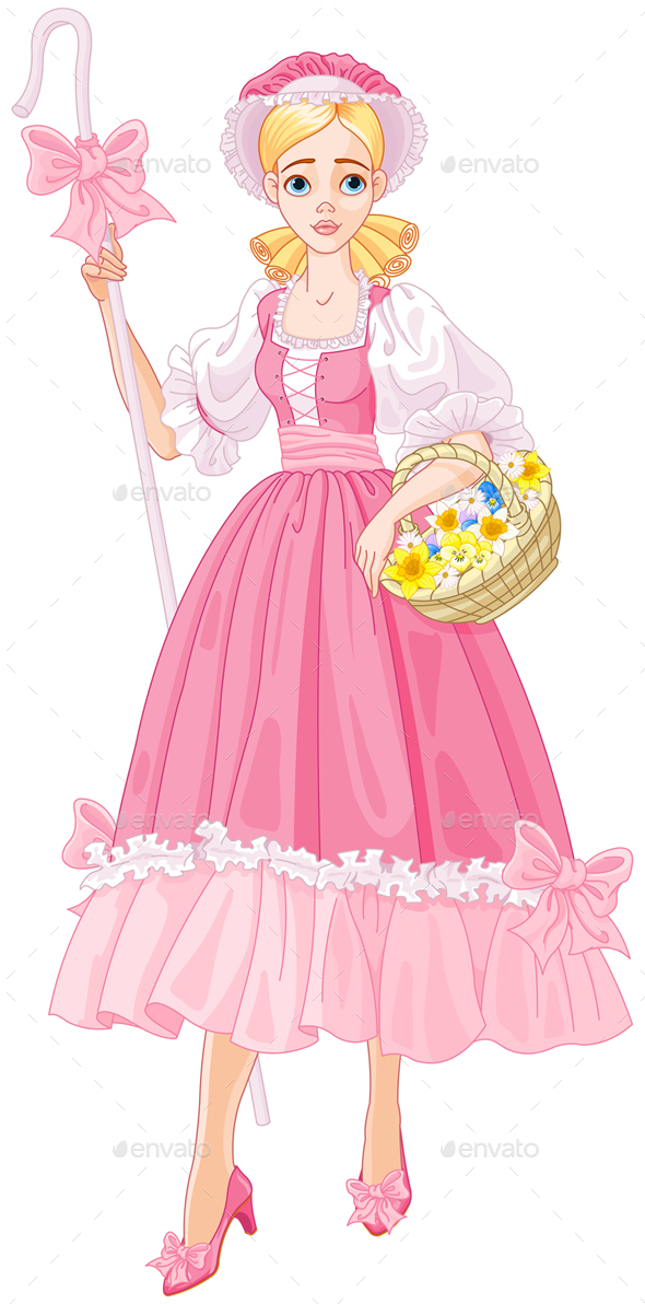 GraphicRiver Charming Shepherdess 20933832 GraphicRiver Charming Shepherdess 20933832