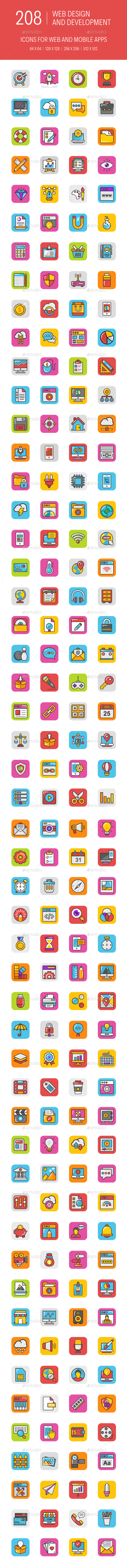 208 Web Design and Development Icons - Icons