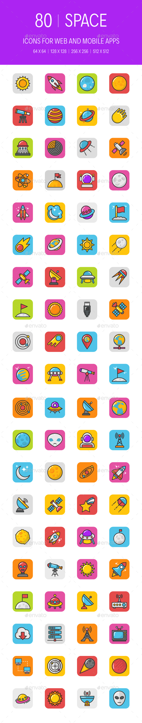 80 Space Icons - Icons