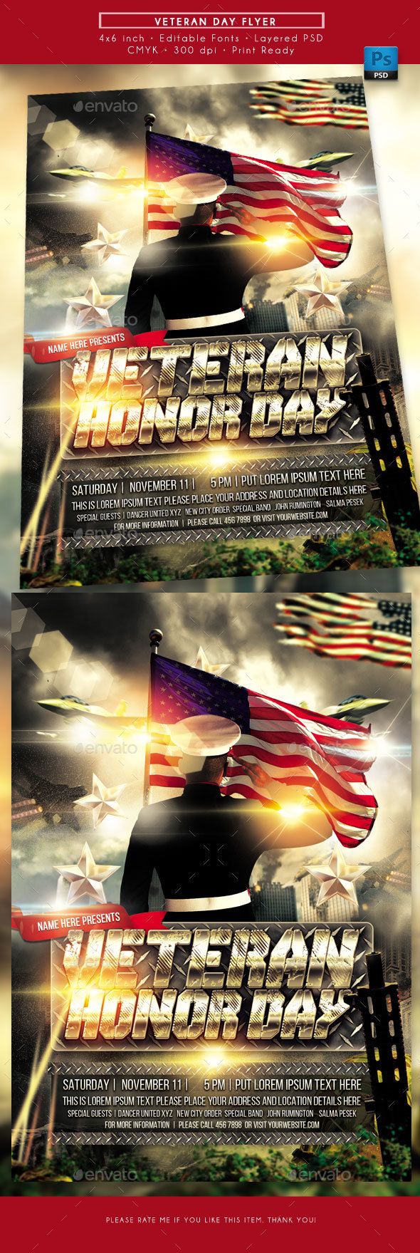 Veterans Day Flyer - Holidays Events