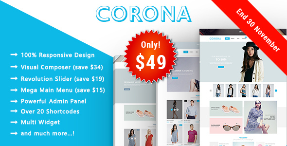 Corona - Fashion Responsive WooCommerce WordPress Theme - WooCommerce eCommerce