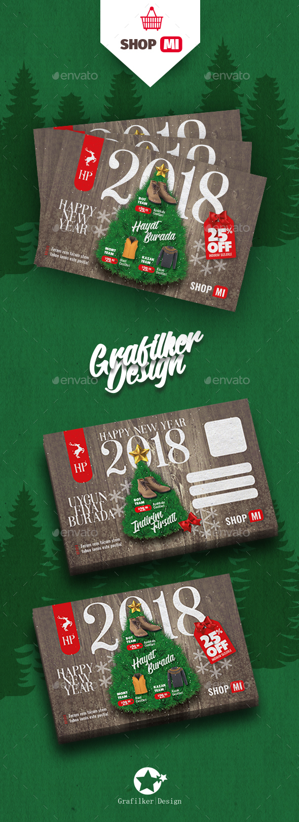 GraphicRiver Christmas Sale Postcard Templates 20934597 GraphicRiver Christmas Sale Postcard Templates 20934597