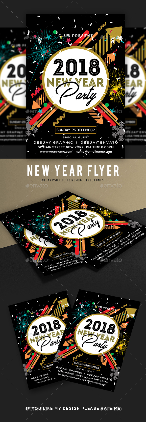GraphicRiver 2018 New Year Flyer 20934727 GraphicRiver 2018 New Year Flyer 20934727