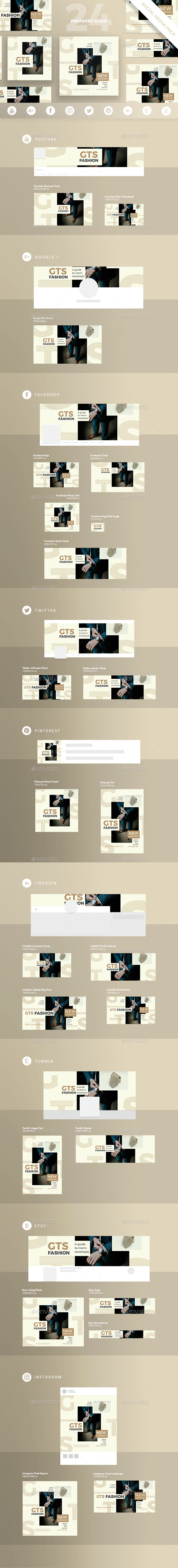 Men's Fashion Social Media Pack - Miscellaneous Social Media
