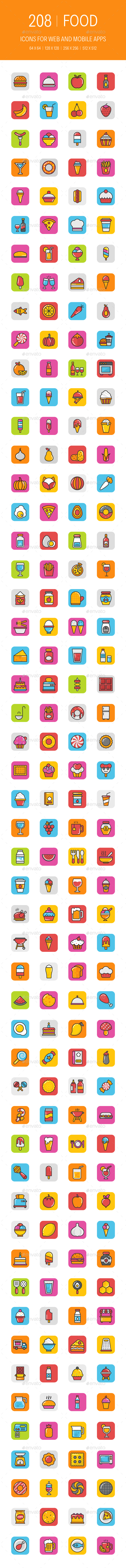 208 Food Icons - Icons