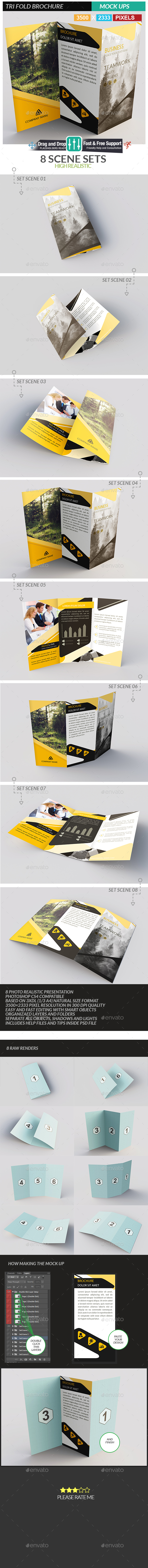 GraphicRiver Tri Fold Brochure MockUps Realistic Brochure MockUps 20935760 GraphicRiver Tri Fold Brochure MockUps Realistic Brochure MockUps 20935760