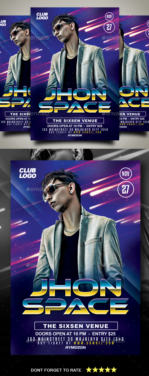 GraphicRiver DJ Flyer 20935782 GraphicRiver DJ Flyer 20935782