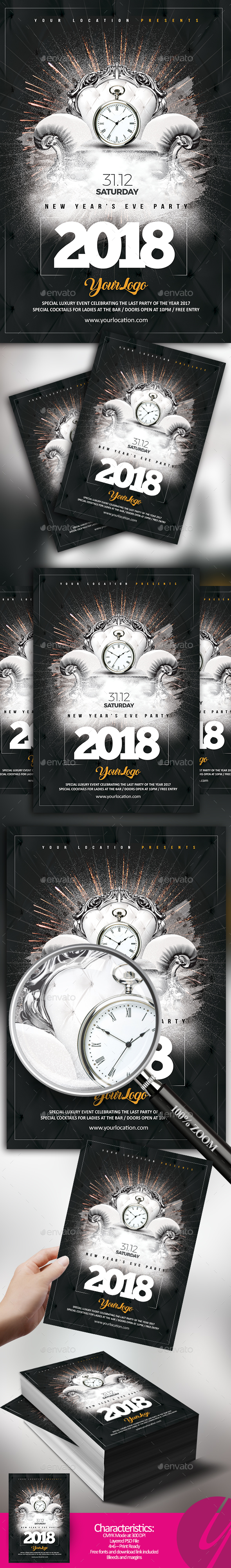 New Year 2018 Flyer - Clubs & Parties Events