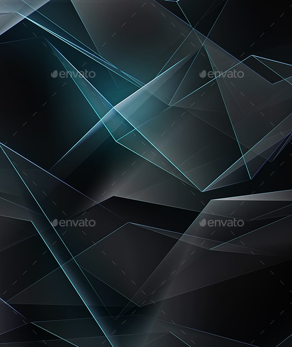 Cinematic Low Poly Tech Background - Abstract Backgrounds
