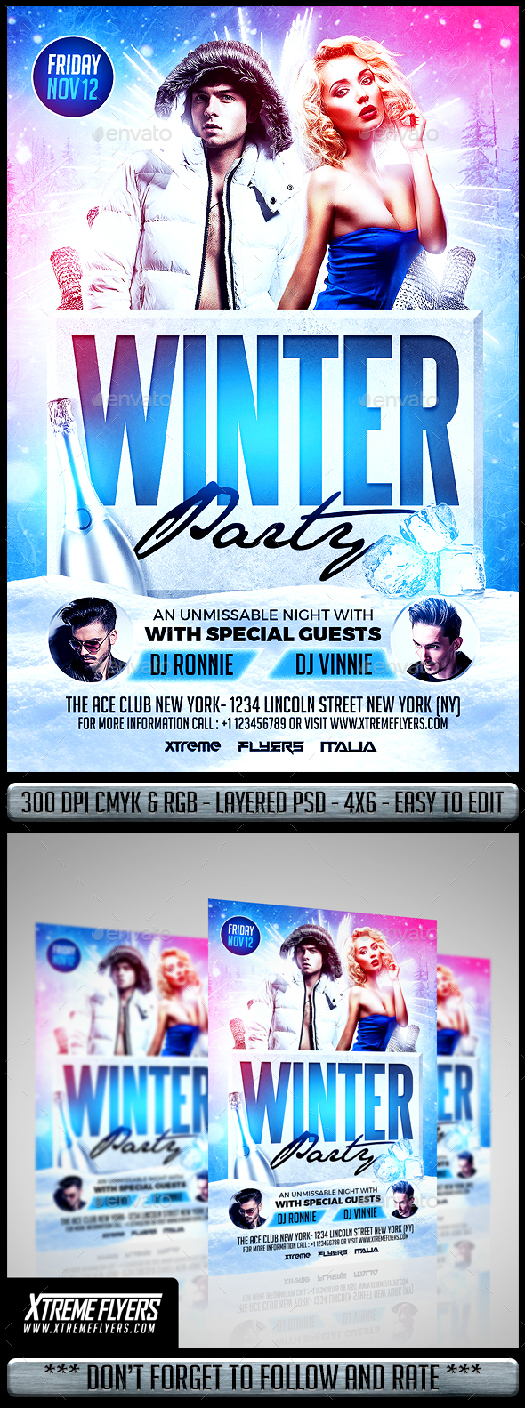 Winter Party Flyer - Clubs & Parties Events