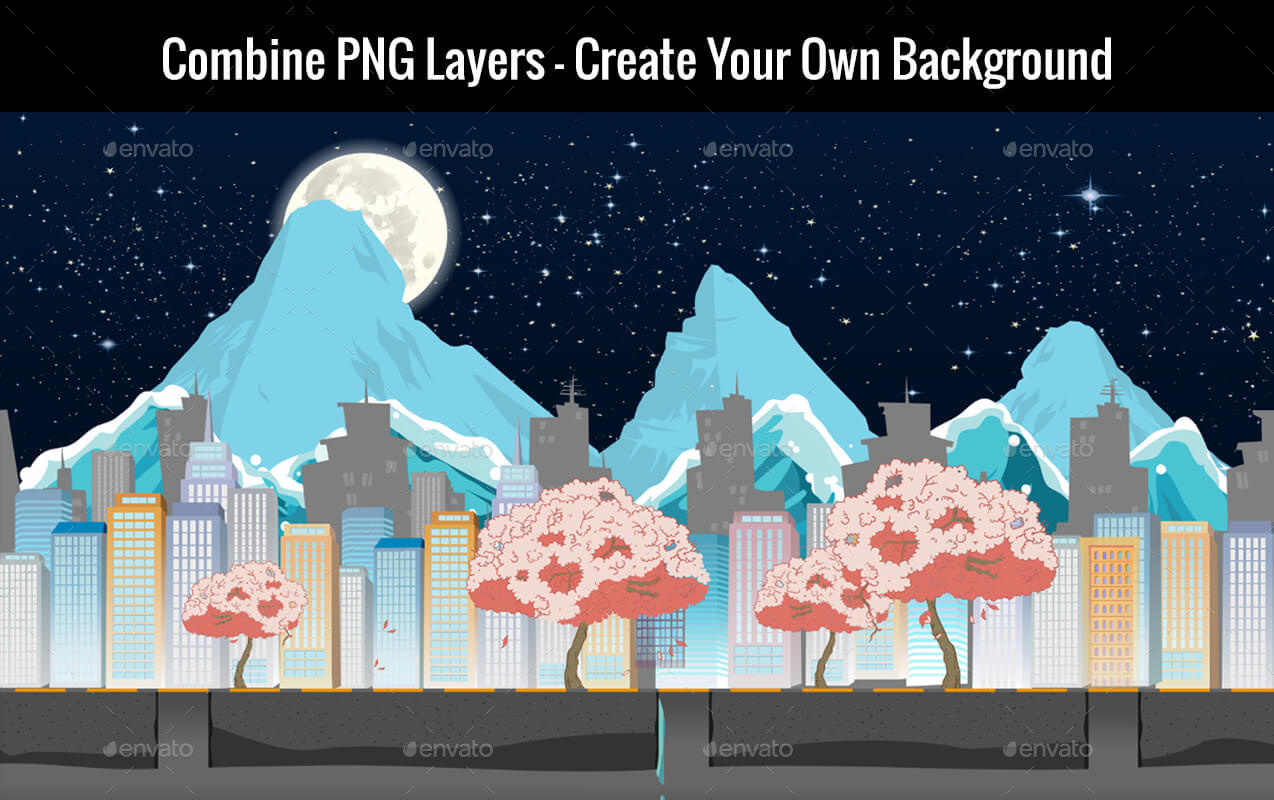 20 Vector Game Backgrounds Parallax Scrolling By Space Gecko 20 Vector Game Backgrounds Parallax Scrolling