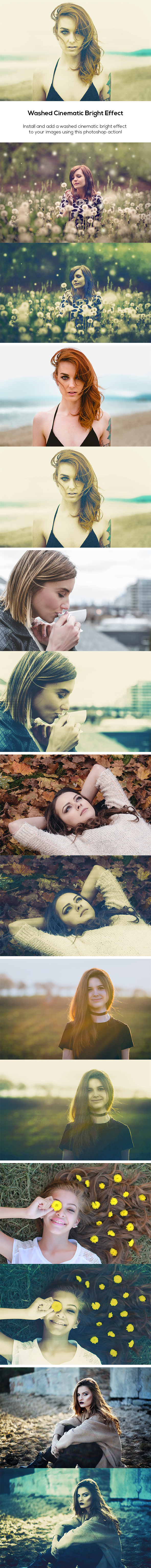 Washed Cinematic Bright Effect - Photo Effects Actions