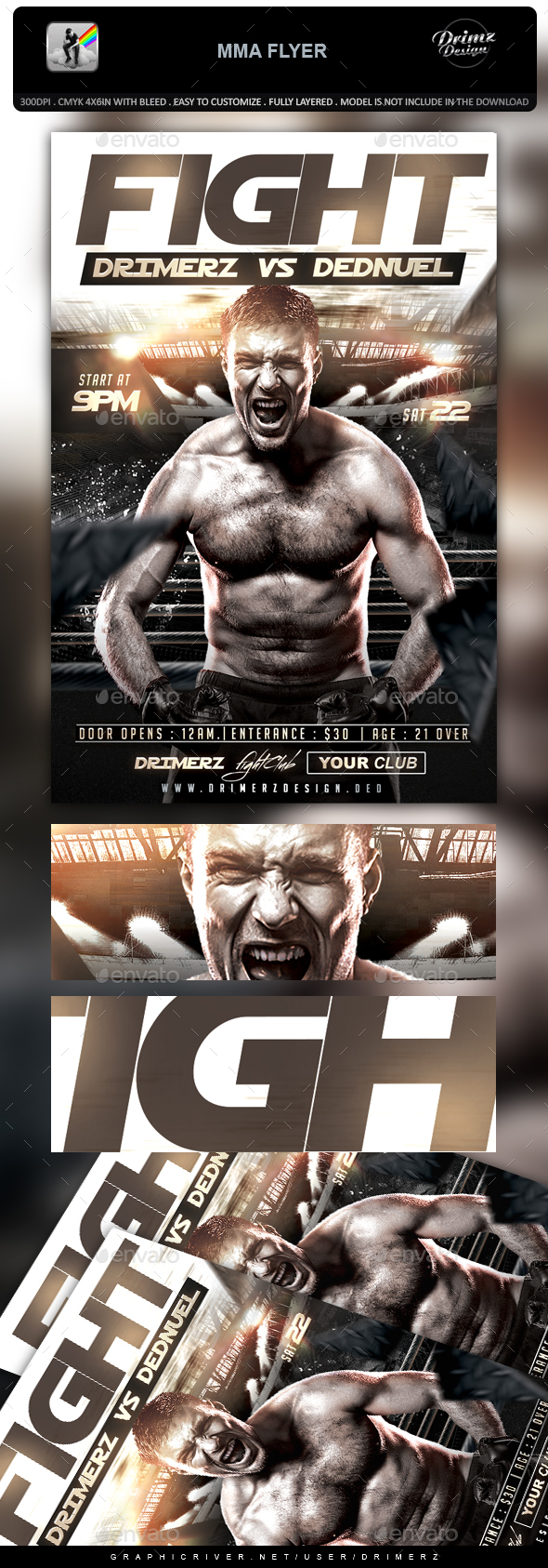 GraphicRiver MMA Flyer 20937450 GraphicRiver MMA Flyer 20937450