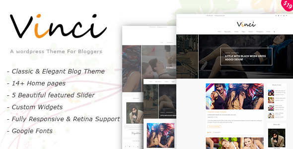 Vinci - Responsive WordPress Blog Theme - Blog / Magazine WordPress