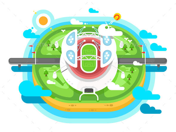 GraphicRiver Stadium Arena Building Flat Design 20937498 GraphicRiver Stadium Arena Building Flat Design 20937498