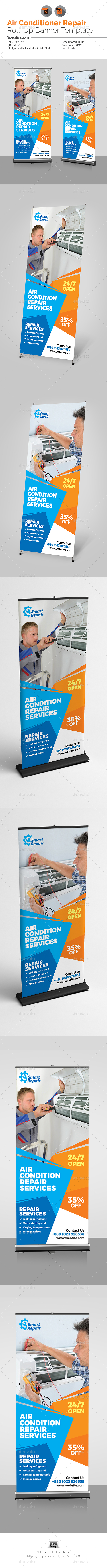 GraphicRiver Air Conditioner Repair Services Roll-Up 20937525 GraphicRiver Air Conditioner Repair Services Roll-Up 20937525