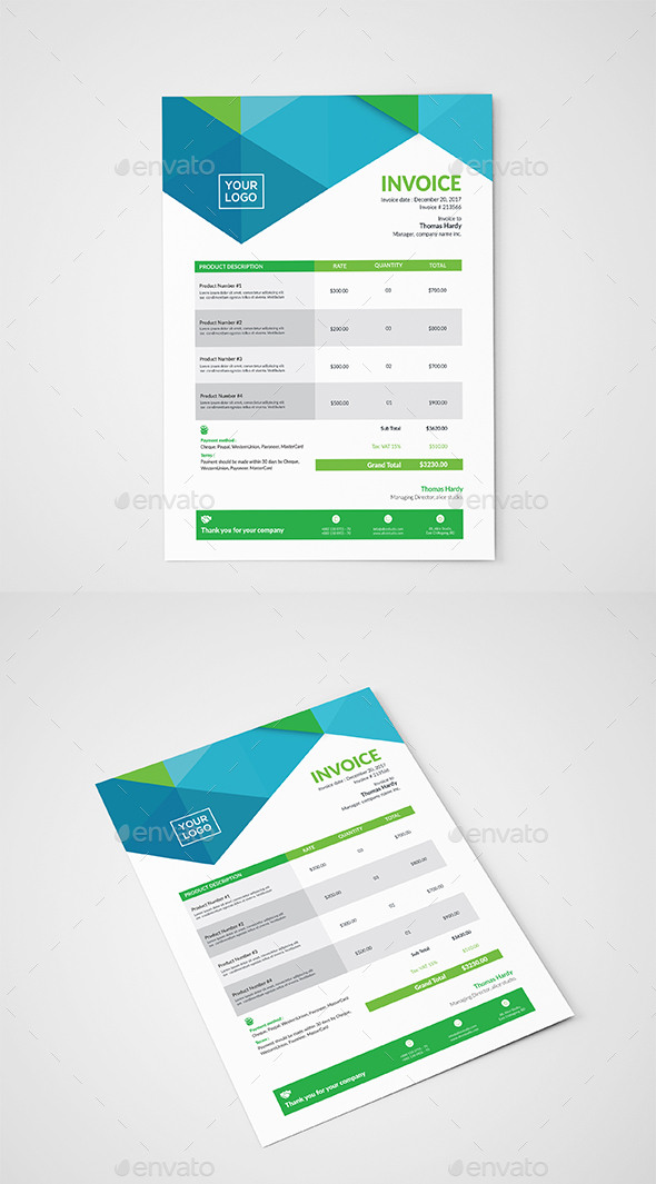 GraphicRiver Invoice Template 20937654 GraphicRiver Invoice Template 20937654