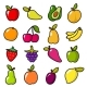 Collection of Fruits in Cartoon Style, Vectors | GraphicRiver