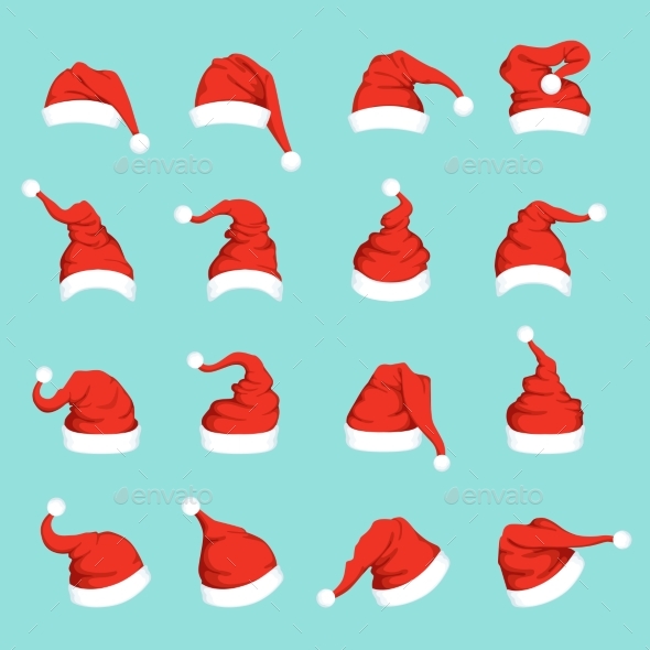 GraphicRiver Hats of Santa 20937826 GraphicRiver Hats of Santa 20937826