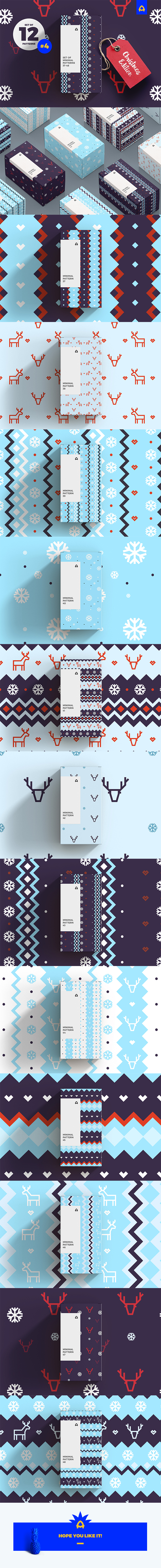 GraphicRiver Set of Minimal Christmas Patterns vol 2 20938654 GraphicRiver Set of Minimal Christmas Patterns vol 2 20938654
