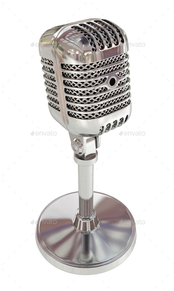 GraphicRiver Vintage Studio Microphone 3D Render 20939658 GraphicRiver Vintage Studio Microphone 3D Render 20939658