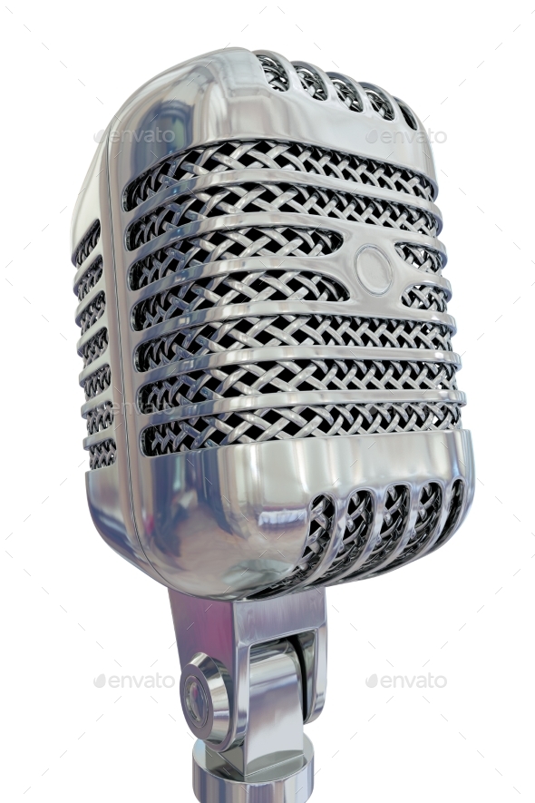 GraphicRiver Vintage Studio Microphone 3D Render 20939660 GraphicRiver Vintage Studio Microphone 3D Render 20939660