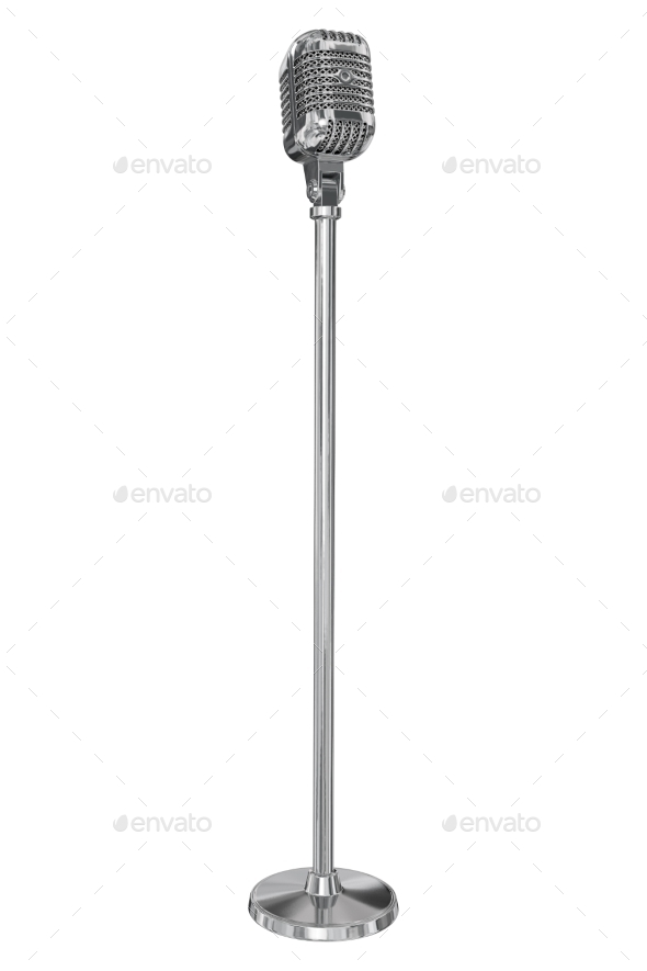 GraphicRiver Vintage Studio Microphone 3D Render 20939666 GraphicRiver Vintage Studio Microphone 3D Render 20939666