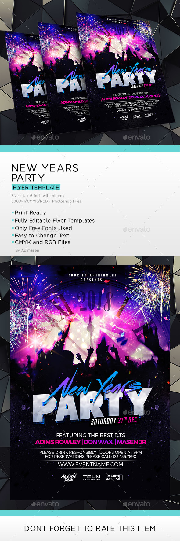 GraphicRiver New Years Party Flyer Template 20940203 GraphicRiver New Years Party Flyer Template 20940203